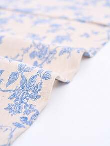 1/2 piezas Elegante cubierta para microondas con estampado de rosas azules y blancas, tela protectora para electrodomésticos de cocina, apta para freidora de aire, horno, decoración del hogar