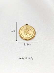 1pc Minimalist Geometric Stainless Steel 18K Gold Plated Pendant Necklace, DIY Jewelry Accessory