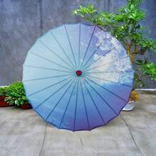 Chinese Style Oil Paper Parasol Umbrella Floral Art Dance Classical Umbrella For Parties Photography Costumes Cosplay - 水鴨藍 - 查看 3