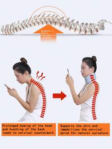 1件装颈托，颈椎支撑带，柔软泡沫颈部支撑，头部和颈部枕头保护套，睡眠颈部支撑带，男女通用，颈部支撑，颈托，适用于家庭、办公室、休闲、日常生活，圣诞礼物 - 淺藍色 - 查看 2