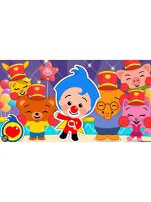 Cartoon Plim Party Decoration  Cute Pig Rainbow Custom Vinyl Background Banner Photo Studio Props - 白色2 - 查看 3