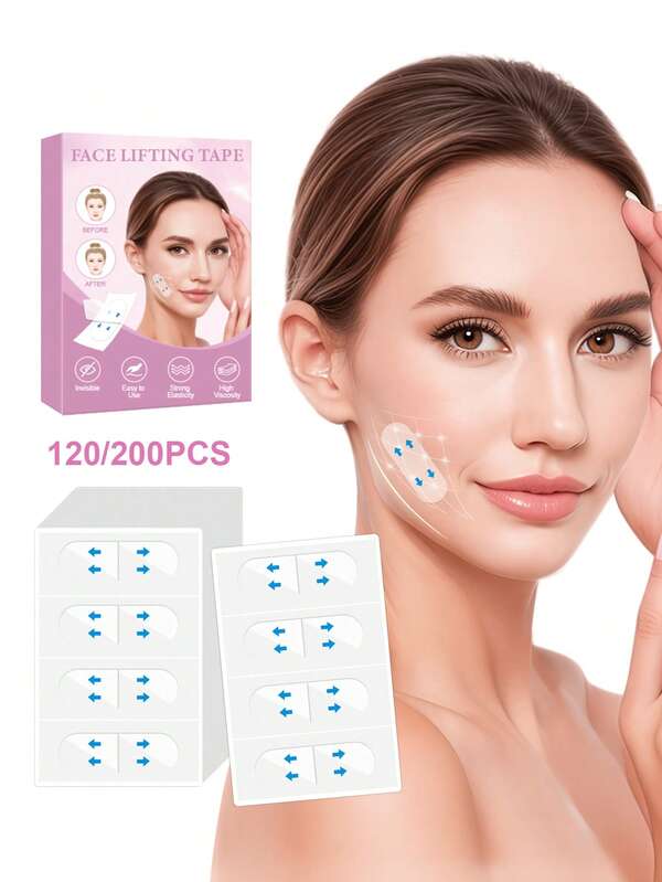 120/200 Stücke unsichtbare transparente Gesichtslifting Patches, Schönheits-Make-up Aufkleber