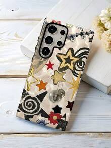 A Stylish Phone Case That Does Not Include A Lanyard Or Stand. This Whimsical 2-In-1 Retro Collage Phone Case Features An Aesthetic Star Design And Abstract Art Design. It Is Compatible With Samsung Galaxy S25/S25 Plus/S25 Ultra/S24/S24 Plus/S24 Ultra/S24 FE/S23/S23+/S23 Ultra/S22/S22+/S22 Ultra/S21/S21+/S21 Ultra/S20 Ultra/A71/A56/A55/A54/A53/A52/A34/A26/A15/A16/A14/A13/A06 And  17, 17 Air, 17 Pro, 16, 16 Plus, 16 Pro Max, 15 Plus, 15 Pro, 15 Pro Max, 14, 14 Plus, 14 Pro, 14 Pro Max, 13, And 13 Pro Max. - 多色 4 - 查看 9