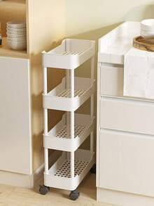 1 szt. Wózek łazienkowy Slim Storage, ruchoma wąska półka podłogowa - Wielokolorowe - Zobacz 5