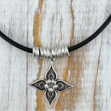 1 Piece Of Vintage Flower Alloy Women's Pendant Necklace, Suitable For Women's Daily Casual Wear, Holiday Gift - 彩色 - 查看 2