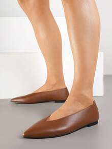 Classic Vices Ballerinas With Leather Insole - Camel - View 2