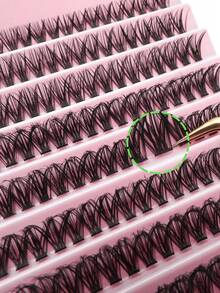 Kit completo de extensión de pestañas DIY: 200 pestañas agrupadas, pestañas individuales reutilizables gruesas y esponjosas con curvatura 80D/60D/40D/30D para maquillaje de ojos en fiestas, escenarios y festivales, racimos de pestañas, pestañas individuales, pestañas postizas