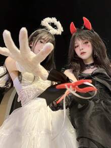 Bộ trang phục 3 món White Angel, Black Angel - Cánh thiên thần, Băng đô Halo và Đũa phép tiên - Làm bằng lông vũ nhân tạo, không phải lông động vật - Thích hợp làm trang phục biểu diễn sân khấu, Đạo cụ chụp ảnh trang trí tiệc, Trang phục tiệc ngày lễ, Đạo cụ cosplay, Lý tưởng cho cosplay thiên thần, Sự kiện tiệc ngày lễ, Vũ hội hóa trang, Đám cưới, Halloween, Lễ hội hóa trang, Tiệc sinh nhật và Biểu diễn sân khấu, Đây là món quà hoàn hảo cho gia đình và bạn bè - Nhiều màu - Xem 6