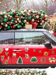 108pcs Christmas-Themed Sticker Packs - Vinyl Self-Adhesive Stickers - Suitable For Water Bottles, Laptops, Gifts, Windows, And Various Shapes And Colors - Christmas Party Decorations, The Best Choice For Christmas Christmas Christmas Decorations Christmas Pajamas Christmas Gifts Christmas Decor