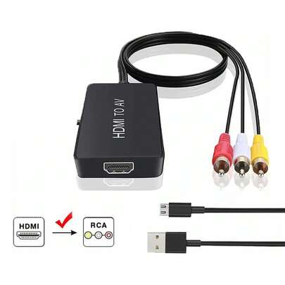 Convertidor De Audio Y Vídeo Compuesto HDTV A AV RCA, Compatible Con PAL/NTSC