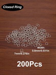 100-200 chiếc/lô Vòng nối kín bằng thép không gỉ dùng làm đồ trang sức, vòng đơn, phụ kiện làm khuyên tai, vòng tay, dây chuyền, móc khóa. - Vòng miệng kín - Xem 13