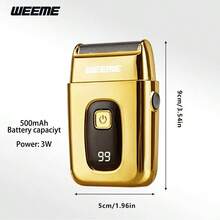 WEEME 1 件 Maquina 剃须刀，男士胡须修剪器，无线电动剃须刀，用于胡须造型和日常修饰，USB 可充电，小巧便携 - 彩色 - 查看 4