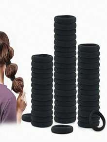 5/50/100/200 Pieces/Bag Minimalist Elastic Hair Bands, Black, Khaki, Randomly Mixed High Elastic Hair Bands, Fashionable And Changeable Minimalist Elegant Hair Accessories, Daily Use, High Elastic Seamless Hair Accessories. Hair 