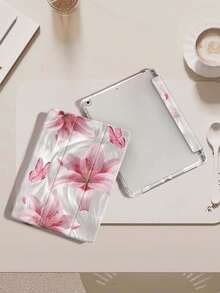 Étui de protection pour iPad avec motif floral de lys léopard, compatible avec iPad Air 4/5 (10,9 pouces), iPad 7/8/9 (10,2 pouces), avec fente intégrée pour crayon, compatible avec Samsung Tab S6 (10,4 pouces), Tab A7 Lite (8,7 pouces), étui de protection dans le style Ins, cadeau idéal pour la rentrée, la Saint-Valentin, le Nouvel An - Multicolore - Voir 6