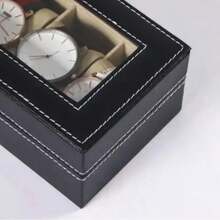 Caixa Organizadora Porta Relogios com 6 lugares Acrilico luxo 30cm - Preto - Visão 3