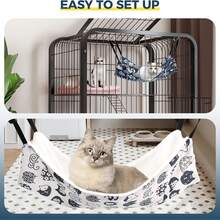 1pc Adjustable Hanging Cat Hammock Bed, Suitable For Cats, Ferrets, Small Dogs, Rabbits, Small Animals