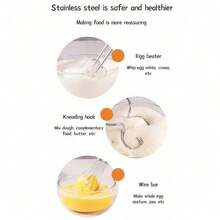 SOKANY 02017 800W High-Power 3-In-1 Food Processor, Includes Hand Mixer And Blender. 5-Speed Adjustment, Quickly Whips Cream And Egg Whites, Kneads Dough. 304 Stainless Steel Mixing Rod Easy To Clean, Essential Kitchen Tool. - EU C Type Plug(220-240V) - View 5