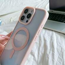 Transparent Baby Pink Bumper Soft Gel Magnetic Charging Protective Case | Compatible With MagSafe, Shock-Resistant Ultra-Thin, Compatible With Iphone - Baby Pink - View 7