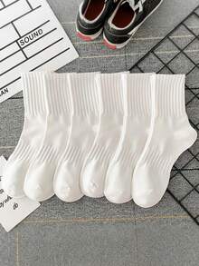 5/10 双男女通用运动休闲中筒袜，四季皆宜 - 彩色 - 查看 6