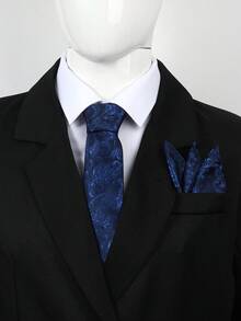 Set cravatta jacquard paisley vintage da 7 cm, combo formale da lavoro leggero