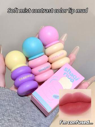 SHAQINUO 1pc Soft Matte Velvet Lipstick, Long-Lasting, Smudge-Proof, Natural Color, Versatile, Makeup Product