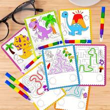 Mczan 24 Pcs Dinosaur Coloring Cards With 24 Stacking Crayons Set, Dino Coloring Cardstock, Exchange Cards Party Favors, Goodie Bags, Classroom Prizes, Birthday Gifts, School Exchange Gift - Multicolor - View 6