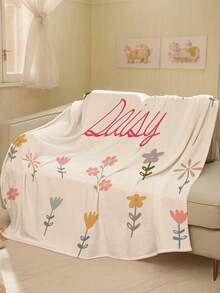 1pc Customized Blanket, Text Blanket, DIY Blanket, Pattern Blanket, Memorial Blanket. Tapestry, Photo Portrait Blanket Design, Suitable For Girls, Boys, Adults, Valentine's Day, Lightweight, Baby Blanket, Personalized Blanket, Personalized Photo Blanket - Multicolor - View 5