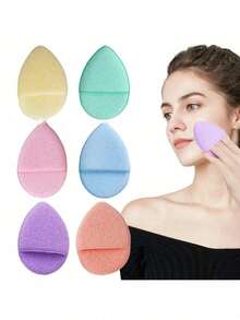 8 Stücke/4 Stücke Tiefenreinigung & Peeling Gesichtsreinigungsschwämme, zufällige Farben & Formen, wiederverwendbar, entfernt Mitesser & tiefsitzenden Schmutz, der Akne verursacht, geeignet für Schönheit & Hautpflege. Tränenform-Waschlappen-Stil verdickter weicher Schwamm zum Gesichtwaschen, Schlammmaske, Make-up-Entfernung, Gesichtsreinigungswerkzeug