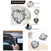 Heart Shaped Visor Clip Car Visor You Are More Special Than Words Can Say Please Travel Safely Each Every Day Medal Bless Travel Safely Visor Clip Present Parent Family Driver4 Pcs - 4 - 查看 1