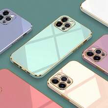 Crystal Covers Luxury Case With Gold Edge For Apple - 藍色 - 查看 3