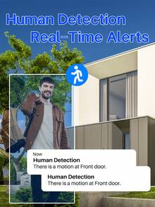 1080P Smart Doorbell Camera Wireless With Indoor USB Chime, HD Night Vision, Two-Way Audio, HD Live Video, Smart Human Detection, Outdoor Waterproof, Real Time Alerts, Easy Install - màu đen - Xem 6