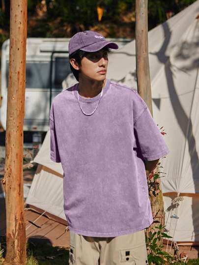 INFLATION Oversized Vintage Washed Cotton T-Shirt, 270G, Dune Brand, Spring/Summer