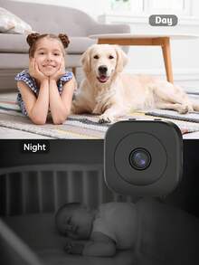 GENAI Home Security Camera, Baby Camera, 480P WiFi Camera For Pet/Nanny, With TF Card Slot And Cloud