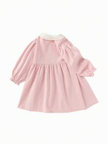 Balabala 2025 Autumn New Arrival Sweet Girl A-Line Dress, College Style - White Red - View 7