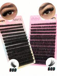 560PCS 60D/80D Curl Natural Lash Clusters – 0.31inch–0.63inch Wispy Individual Eyelash Extensions, Faux Mink Fluffy Cluster Lashes, Soft & Lightweight Reusable False Eyelashes, DIY Lash Kit For Everyday Wear, Party, Wedding, Christmas, Valentine's, Halloween, Thanksgiving & Birthday Gifts, Beginner-Friendly & Quick 3s Application - Hồng - Xem 7