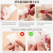 300 نقطة لاصقة شفافة صغيرة دائمة بقطر 3 مم (1/8 بوصة) للعملية DIY متوافقة مع أعين الأزرار والراين ستون وخرز المجوهرات