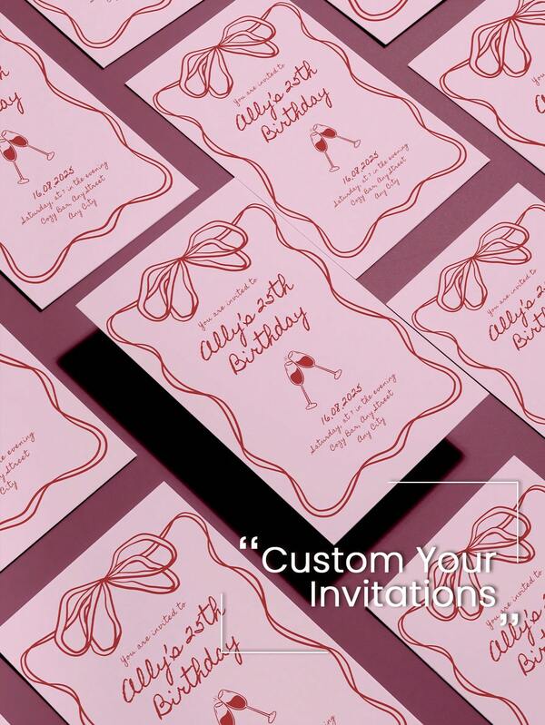 Tarjeta de invitación personalizada con lazo colorido, tarjeta de invitación personalizada con diseño de lazo y sobre decorativo a juego, tarjeta de cumpleaños 1 pieza/5 piezas/10 piezas/20 piezas, personalizable para bodas, cumpleaños, fiestas y eventos especiales, perfecta para parejas y celebraciones