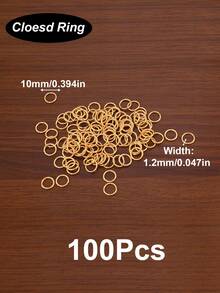 100-200 chiếc/lô Vòng nối kín bằng thép không gỉ dùng làm đồ trang sức, vòng đơn, phụ kiện làm khuyên tai, vòng tay, dây chuyền, móc khóa. - Vòng miệng kín - Xem 24