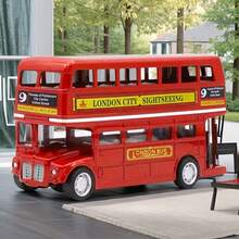 1 件复古英国双层巴士模型、合金玩具车、男孩玩具、合金巴士模型、复古英伦风格、合金巴士模型、车辆装饰、双层巴士礼物、可移动巴士收藏品、圣诞节礼物、圣诞装饰、感恩节礼物、平安夜礼物 - 彩色 - 查看 7