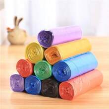 5 Rolls Kitchen Household Pointed Mouth Trash Bags, Thick Plastic Bags For Sorting, Disposable Bags - Multicolor - View 3