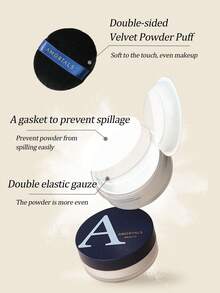 Amortals 6克化妆海绵 + 8.5克散粉，隐形毛孔哑光定妆粉，持久防水防汗，遮瑕不卡粉，柔软丝绒粉扑，适合新手、化妆师、送礼、约会、婚礼、圣诞节、冬季、万圣节、感恩节、毕业典礼、生日、节日、春秋季、Y2K、时尚女性、化妆品品牌、美容、派对、海滩、旅行、露营、户外活动、校园活动、装饰礼品、玫瑰女孩、角色扮演、高端彩妆、氛围 - 清透白+白色 - 查看 9