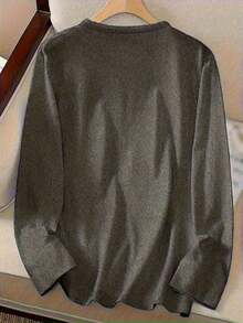 Playera camiseta dama mujer casual estilo mexicano estampado mariposa viva México ajuste regular cuello redondo manga larga comoda fresca ligera calientita - Gris - Ver 2
