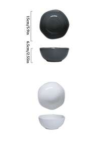 1pc Asymmetrical Solid Colour Ceramic Bowl, Simple And Elegant High-End Ceramic Dinner Bowl, Light Meal Salad Bowl, Fruit Bowl, Suitable For Everyday Family Breakfast, Festive Parties And Gatherings, Fruit And Vegetable Bowl, Gift. - Multicolor - View 5