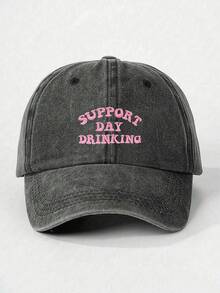 1 件时尚百搭女士蝴蝶结刺绣棒球帽，复古水洗做旧风格，适合日常佩戴 - 棒球帽 - 查看 19