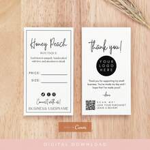 Custom Hang Tags, Editable Price Tags, Templates, Minimalist Product Labels, Business Boutique Labels, Clothing Hang Tags, Personalized Product Labels, Dedicated To Store Packaging Design, Wholesale And Custom Logos Available. - Custom Clothing Labels - View 5