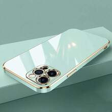 Crystal Covers Luxury Case With Gold Edge For Apple - Mint Green - View 1