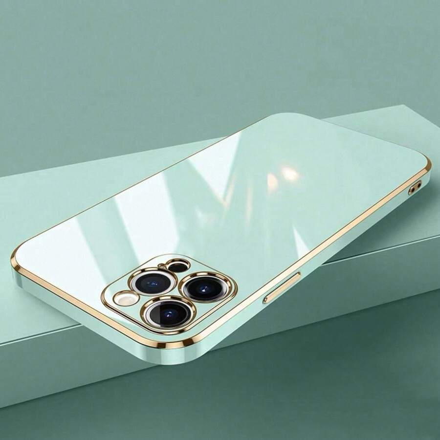 Crystal Covers Luxury Case With Gold Edge For Apple - Mint Green - View 1