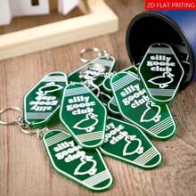 2D Flat 5pcs/Set Silly Goose Keychain, Cute Funny Keychain Bulk, Novelty Silly Goose Prank Gift, Vintage Hotel Gift, Unisex Backpack