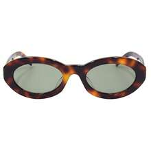 Yves Saint Laurent 1 副时尚女士眼镜，字母和铰链交织，经典系列复古椭圆形女士风格，适合情侣、旅行、秋季穿着、校园风格、自驾、拍照和派对。一份很棒的礼物 - 棕色 - 查看 4