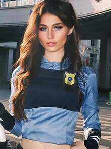 Fashionable Metal Sports-Style Badge, Cosplay Badge Necklace Accessory For Halloween Party, Masquerade